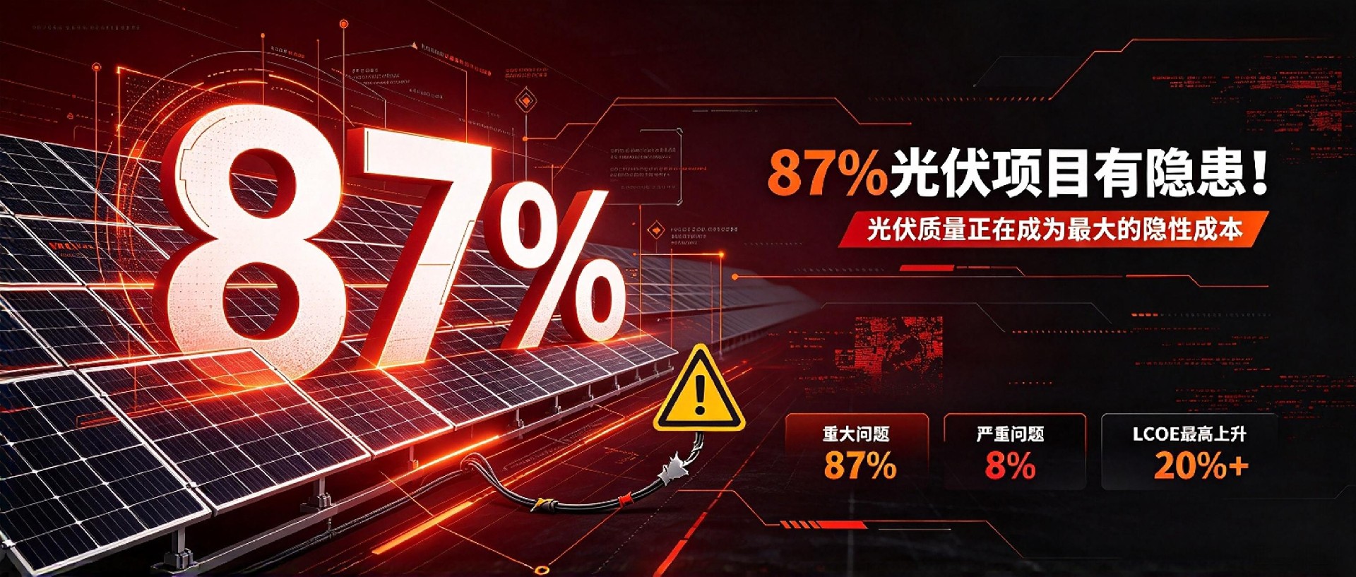 87%光伏项目有隐患！光伏质量正在成为最大的隐性成本